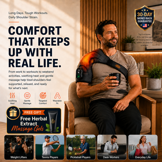 Heat + Massage Relief for Sore Shoulders