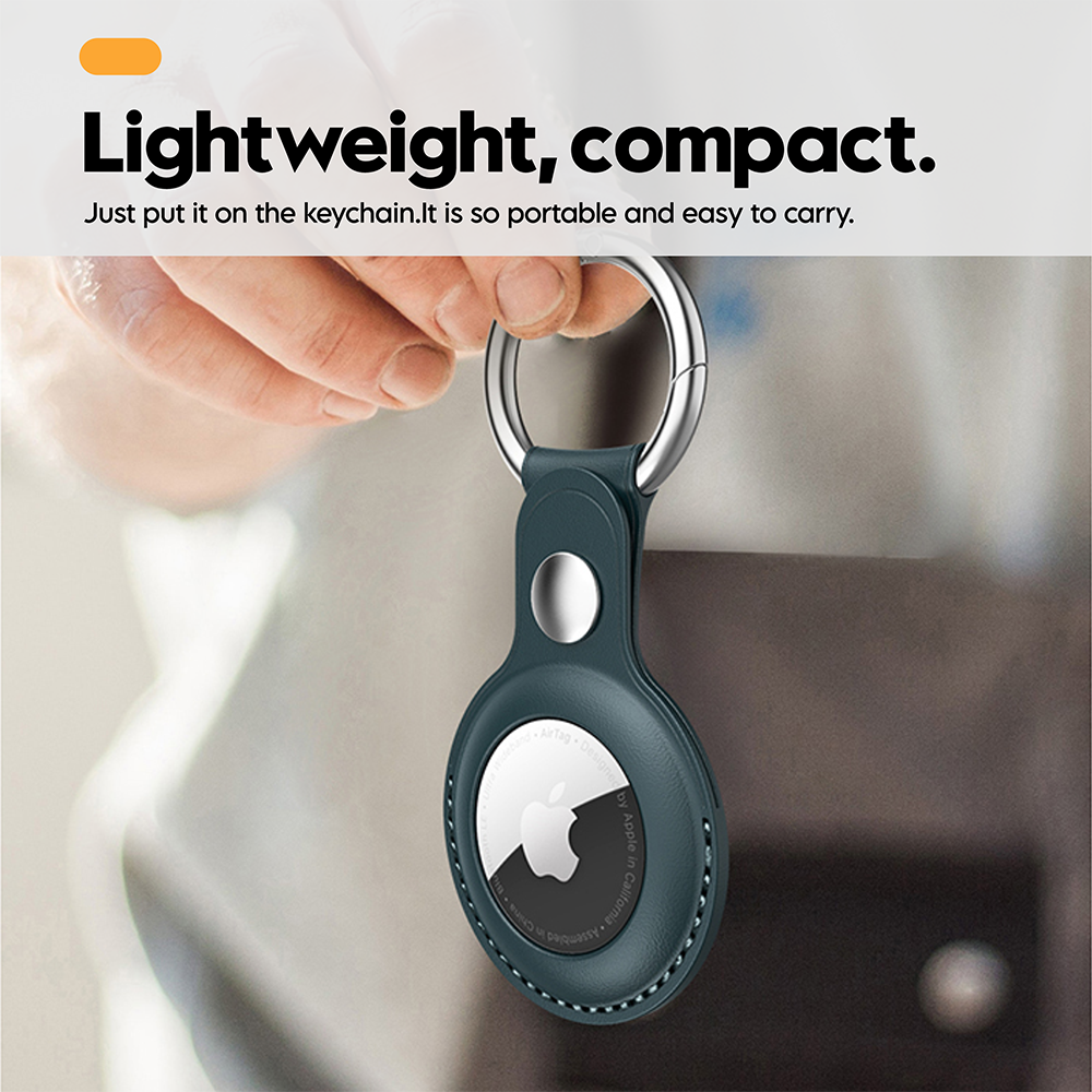 Leather Case for AirTags  Keychain