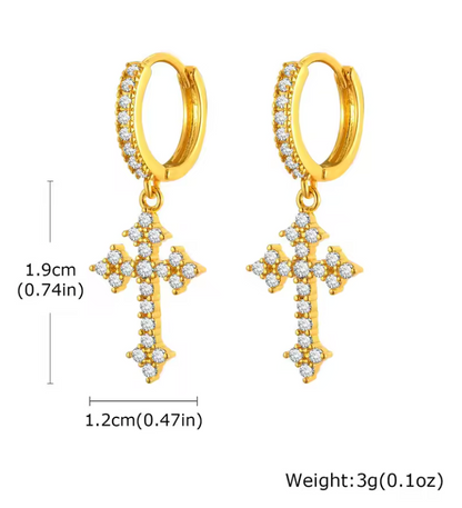 Cross Earrings.