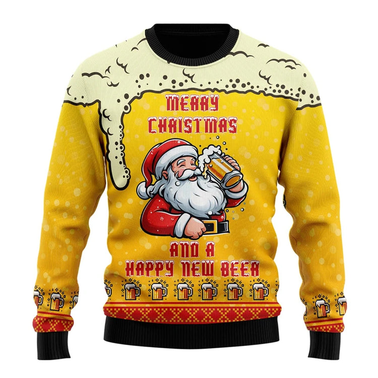 Festive Fun Beer Ugly Sweater